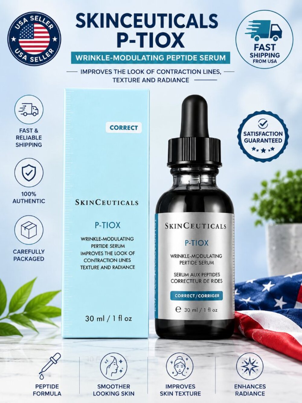 SkinCeuticals P-TIOX Wrinkle-Modulating Peptide Serum 30ml 1 Fl Oz
